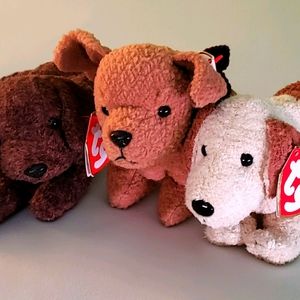 Vintage Beanie Babies - Fetcher, Tuffy, Rufus